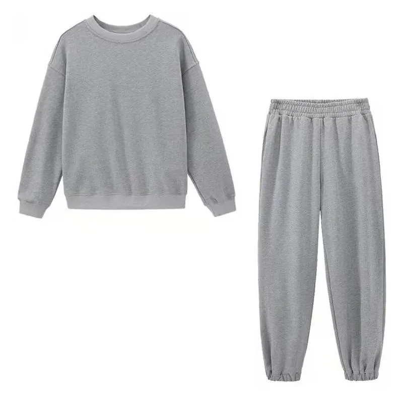 2PCS Women Tracksuit Sets Warm Sports Suit Hoodie   Jogger Pants Fashion Solid Two Piece Sets for Female Sweatshirt Suits Casual Athletic Clothing
