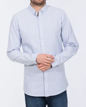 2t Logan Slim Fit Tall Oxford Shirt (pale blue stripe)