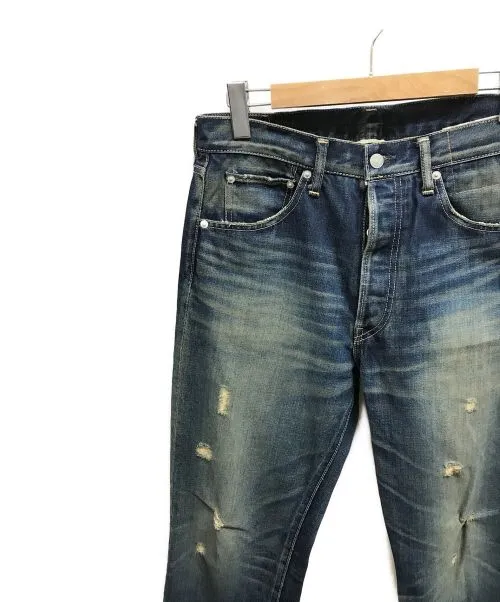 [33W 34L] Visvim Fluxus Serge De Nimes Distressed Selvedge Indigo Denim Jeans