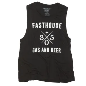 805 Gas & Beer Womens Muscle Tank - Black