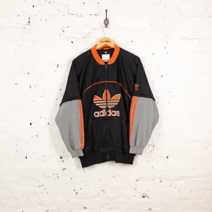 90s Adidas Tracksuit Top Jacket - Black - L