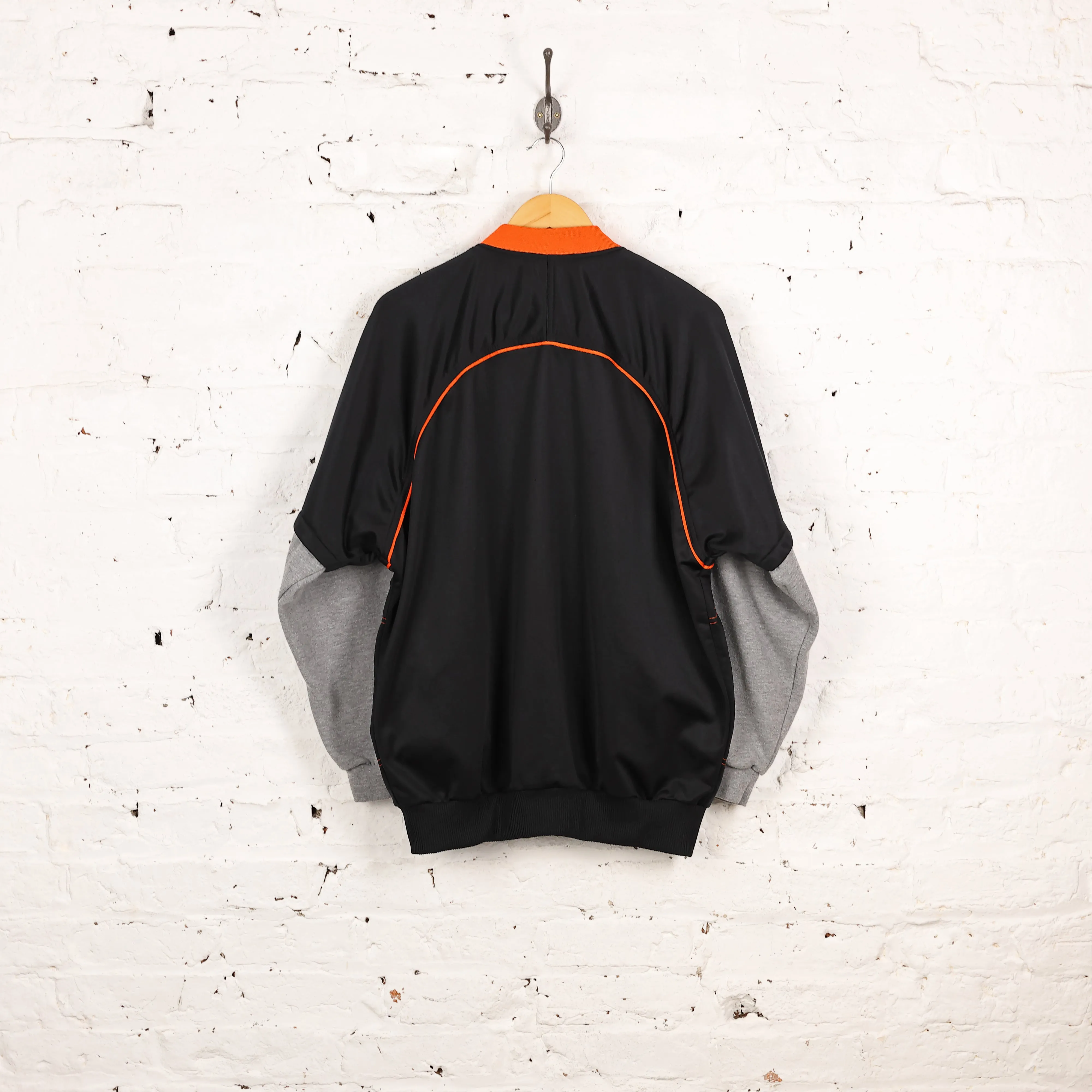 90s Adidas Tracksuit Top Jacket - Black - L