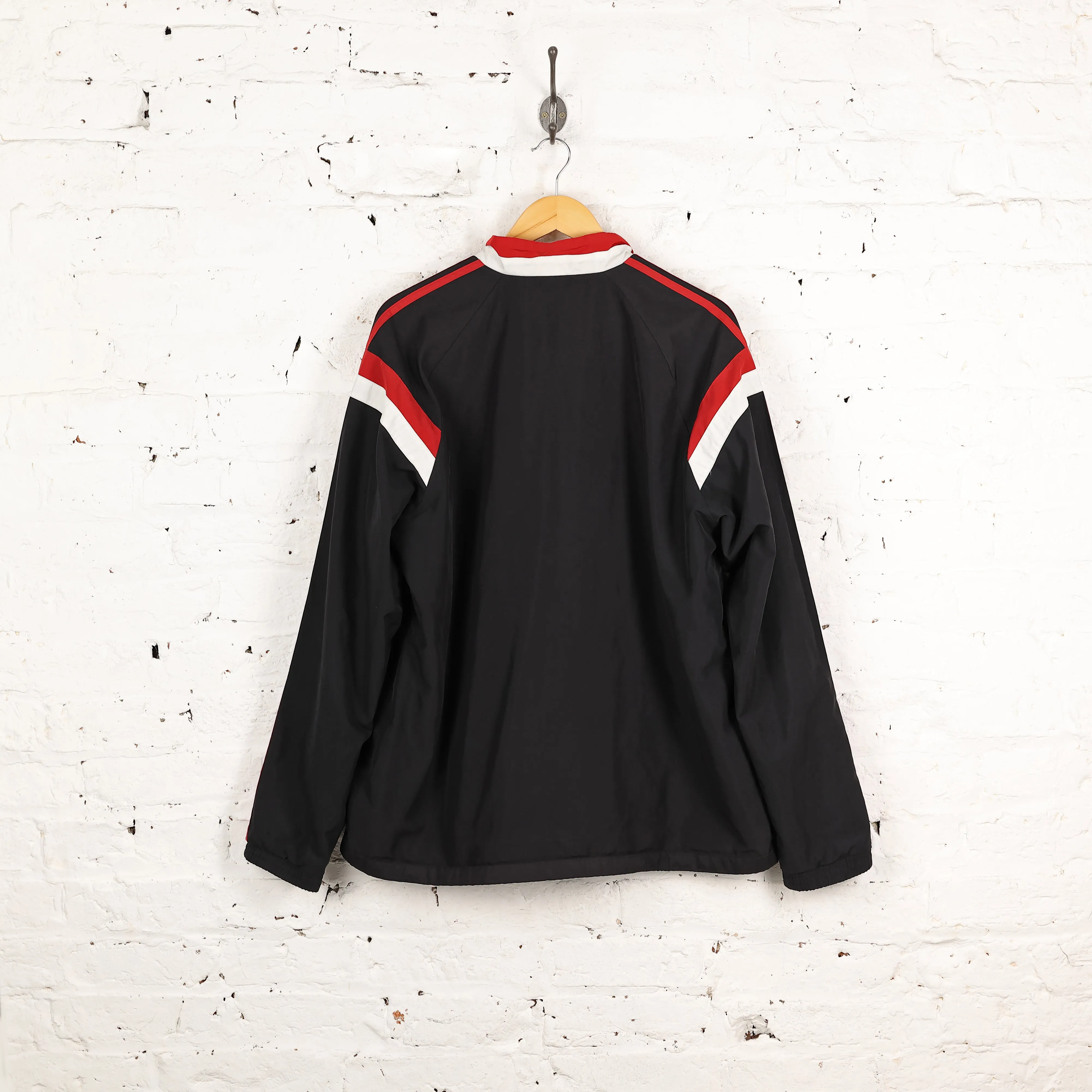 AC Milan 2014 Adidas Football Tracksuit Top Jacket - Black - XL