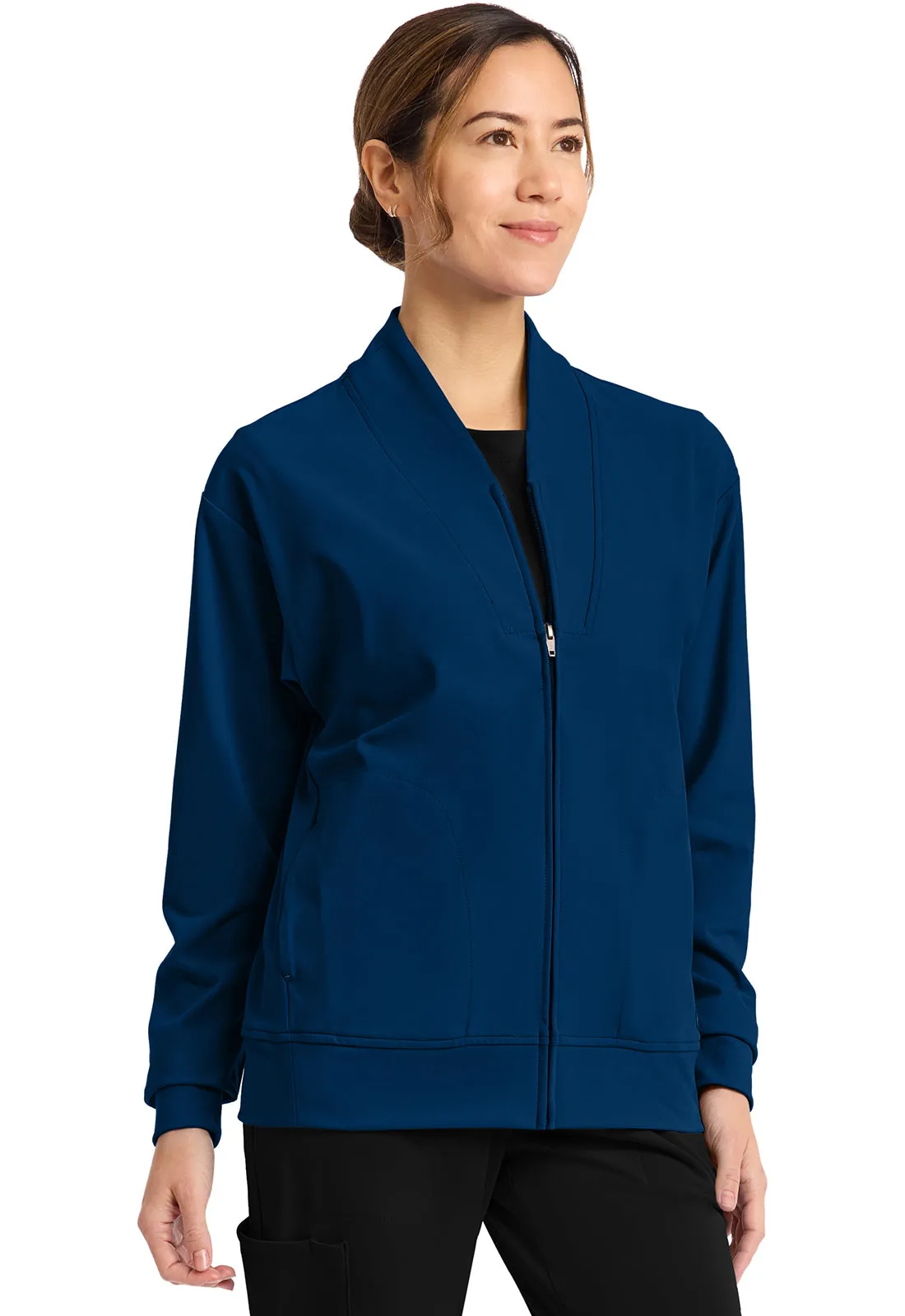 Achieve CK353 Women's Zip-Up Warm-Up Jacket Navy