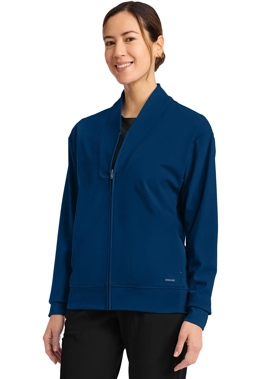 Achieve CK353 Women's Zip-Up Warm-Up Jacket Navy
