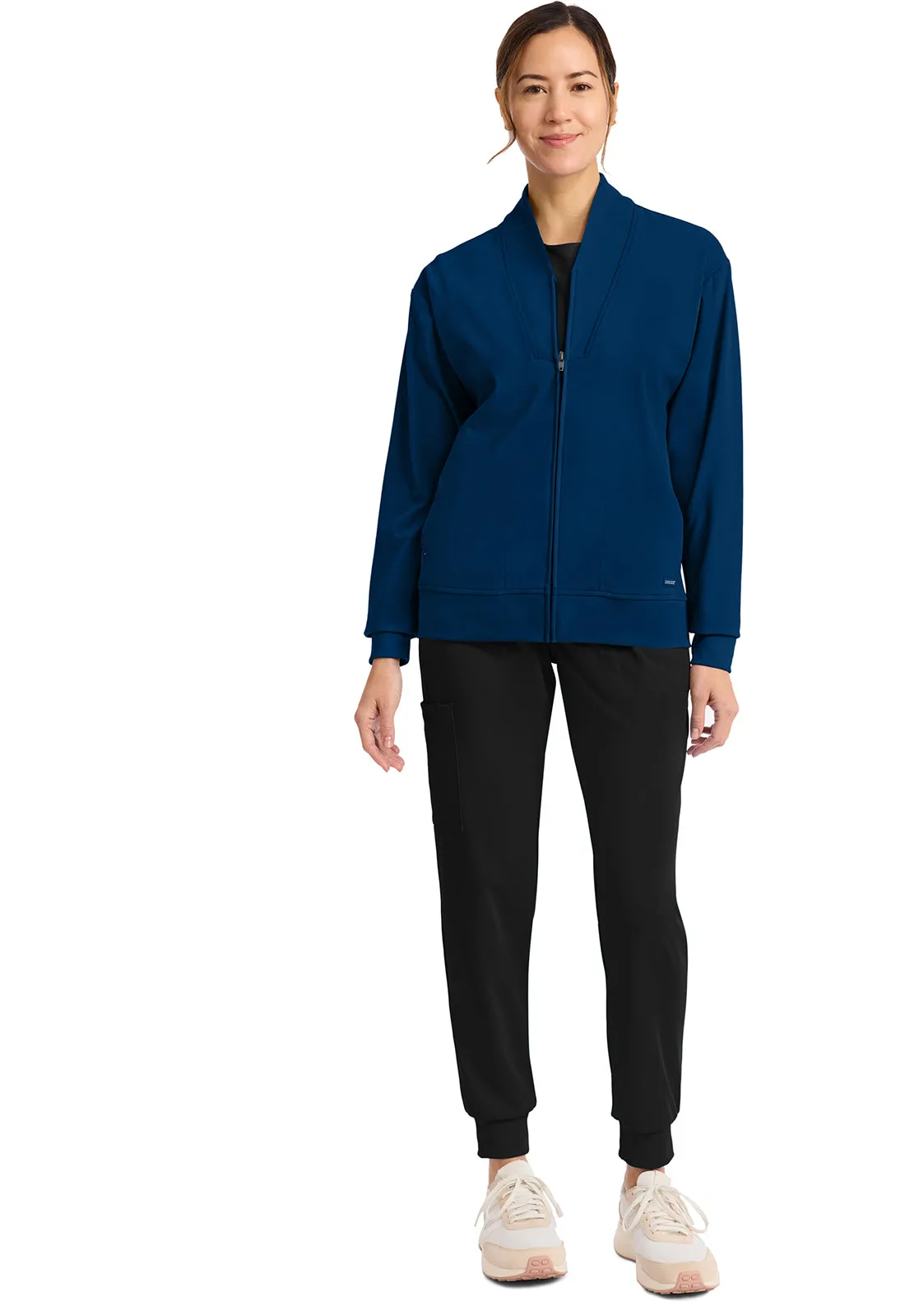Achieve CK353 Women's Zip-Up Warm-Up Jacket Navy