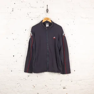 Adidas Full Zip Sweat Tracksuit Top Jacket - Blue - L