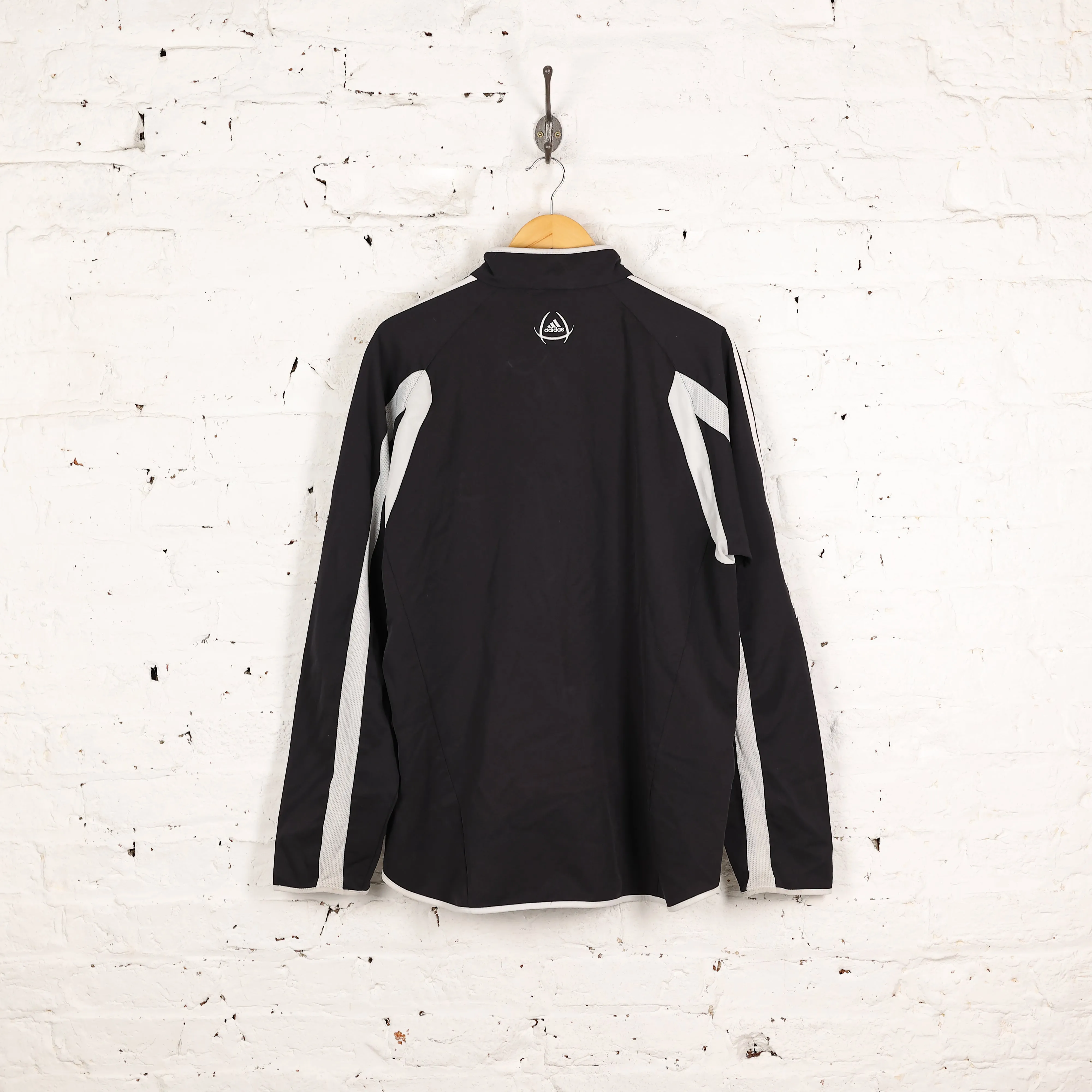 Adidas Newcastle United 1/4 Zip Tracksuit Top Jacket - Black - XL