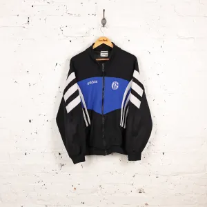 Adidas Schalke 04 90s Tracksuit Top Jacket - Black - XL