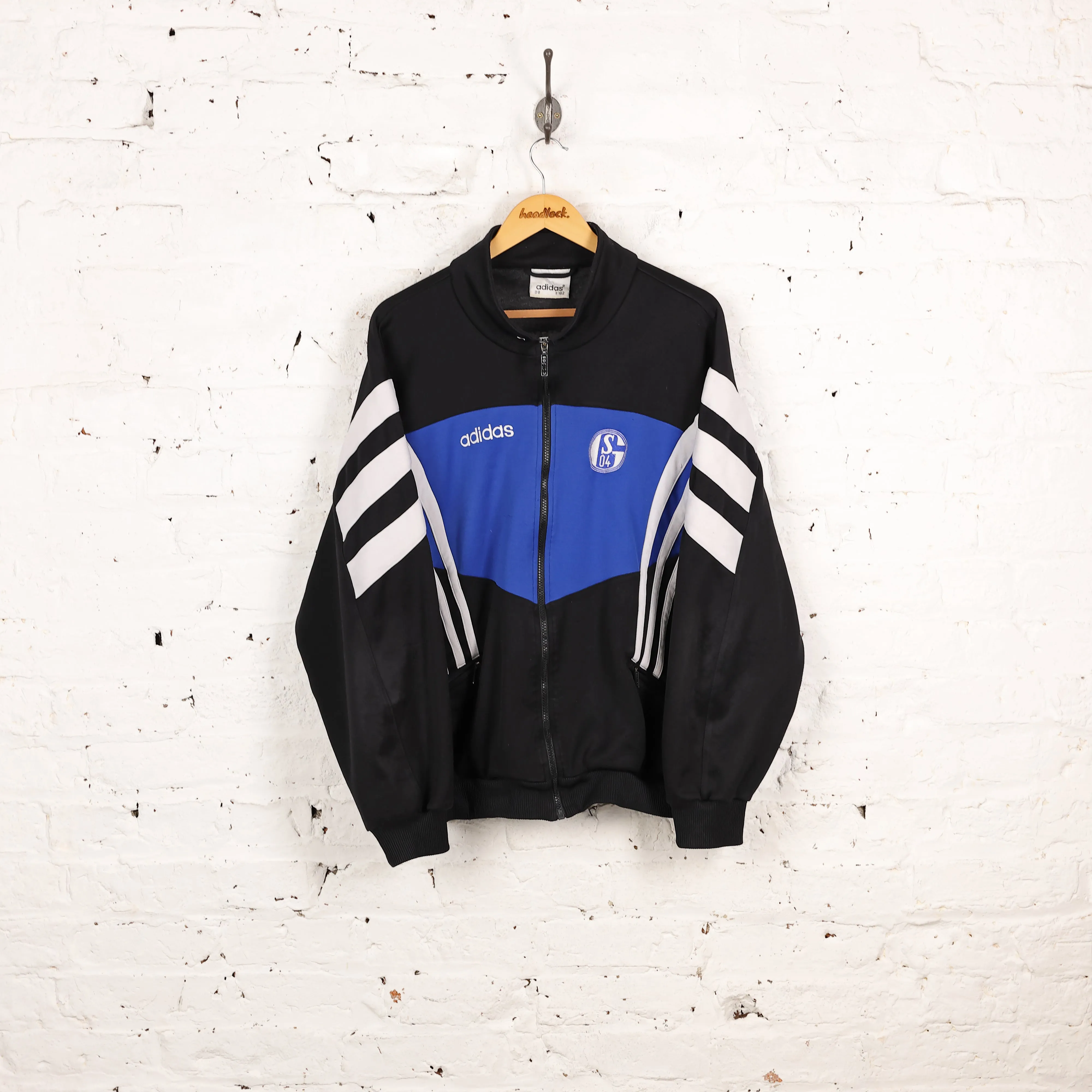 Adidas Schalke 04 90s Tracksuit Top Jacket - Black - XL