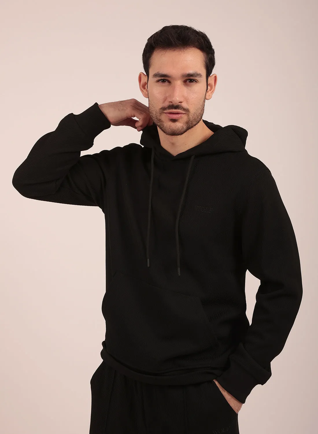 Airy Tracksuit Set in Black