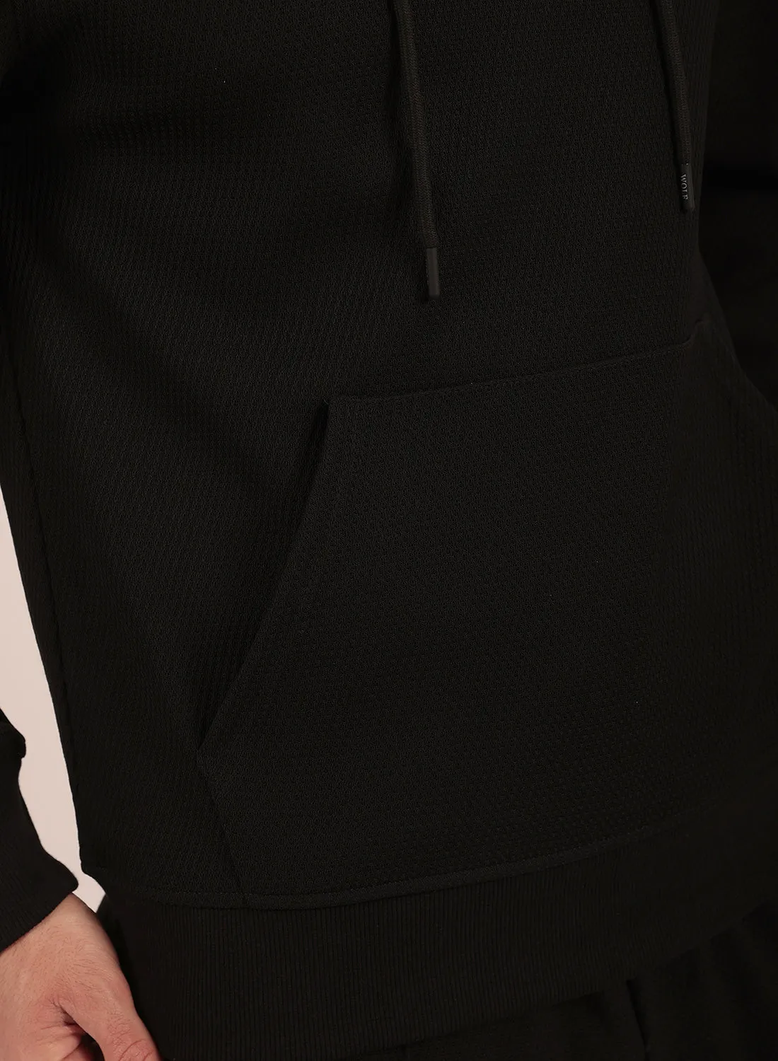 Airy Tracksuit Set in Black