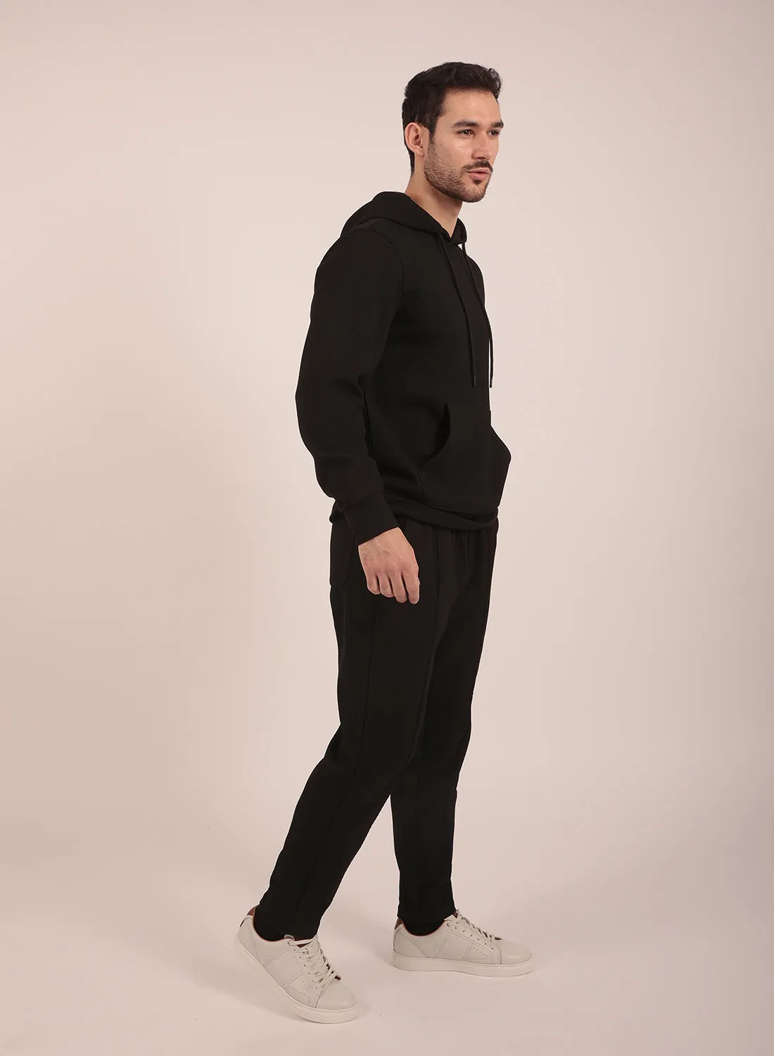 Airy Tracksuit Set in Black