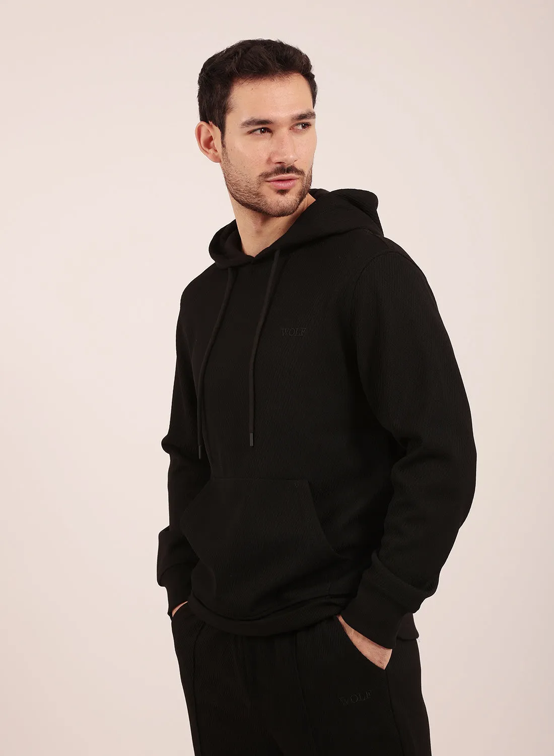 Airy Tracksuit Set in Black