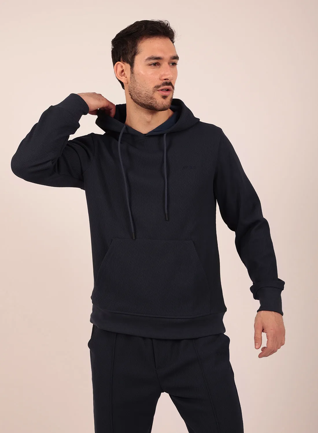 Airy Tracksuit Set in Navy