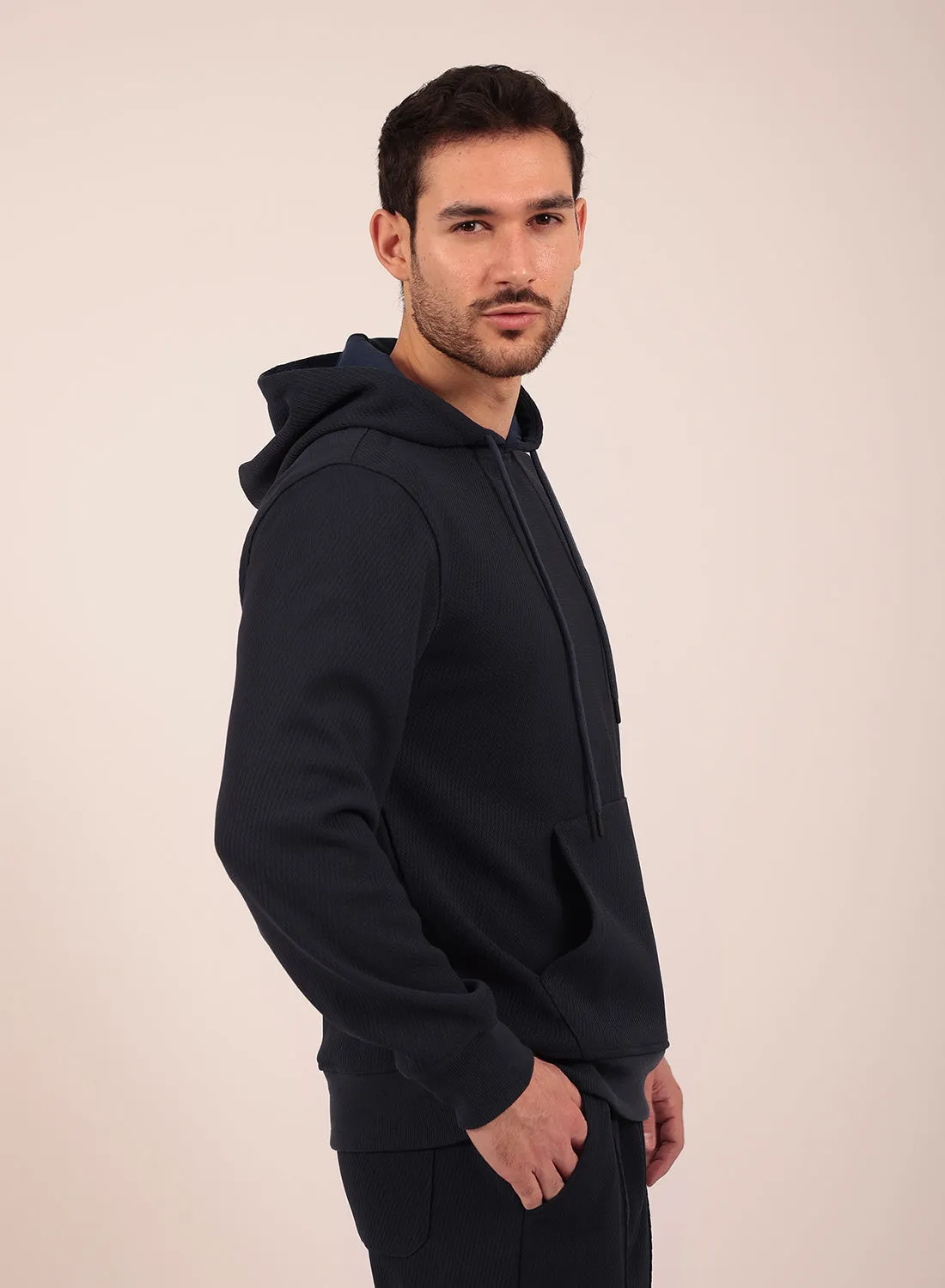 Airy Tracksuit Set in Navy