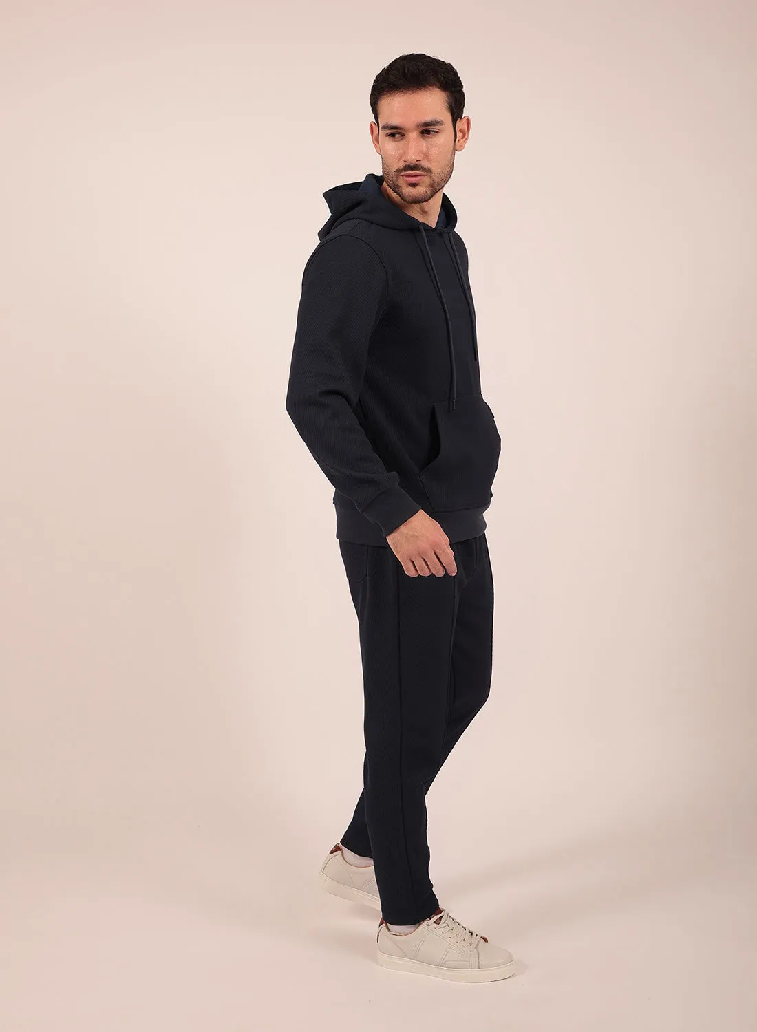 Airy Tracksuit Set in Navy
