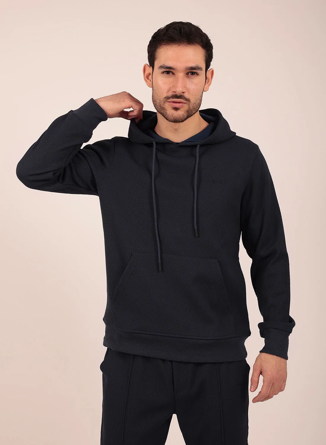 Airy Tracksuit Set in Navy