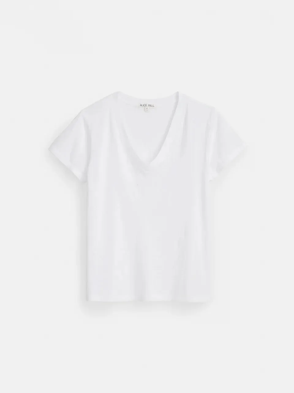 Alex Mill - Elliott V-Neck Tee in Broken Cotton (White)