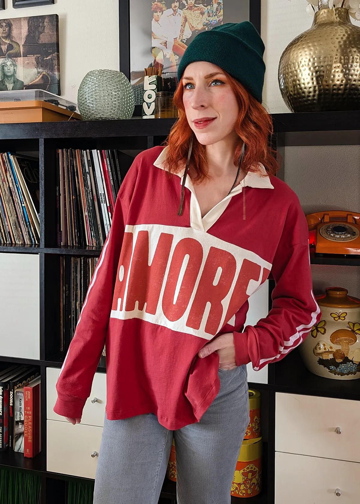 Amore! Rugby Long Sleeve Polo Tee
