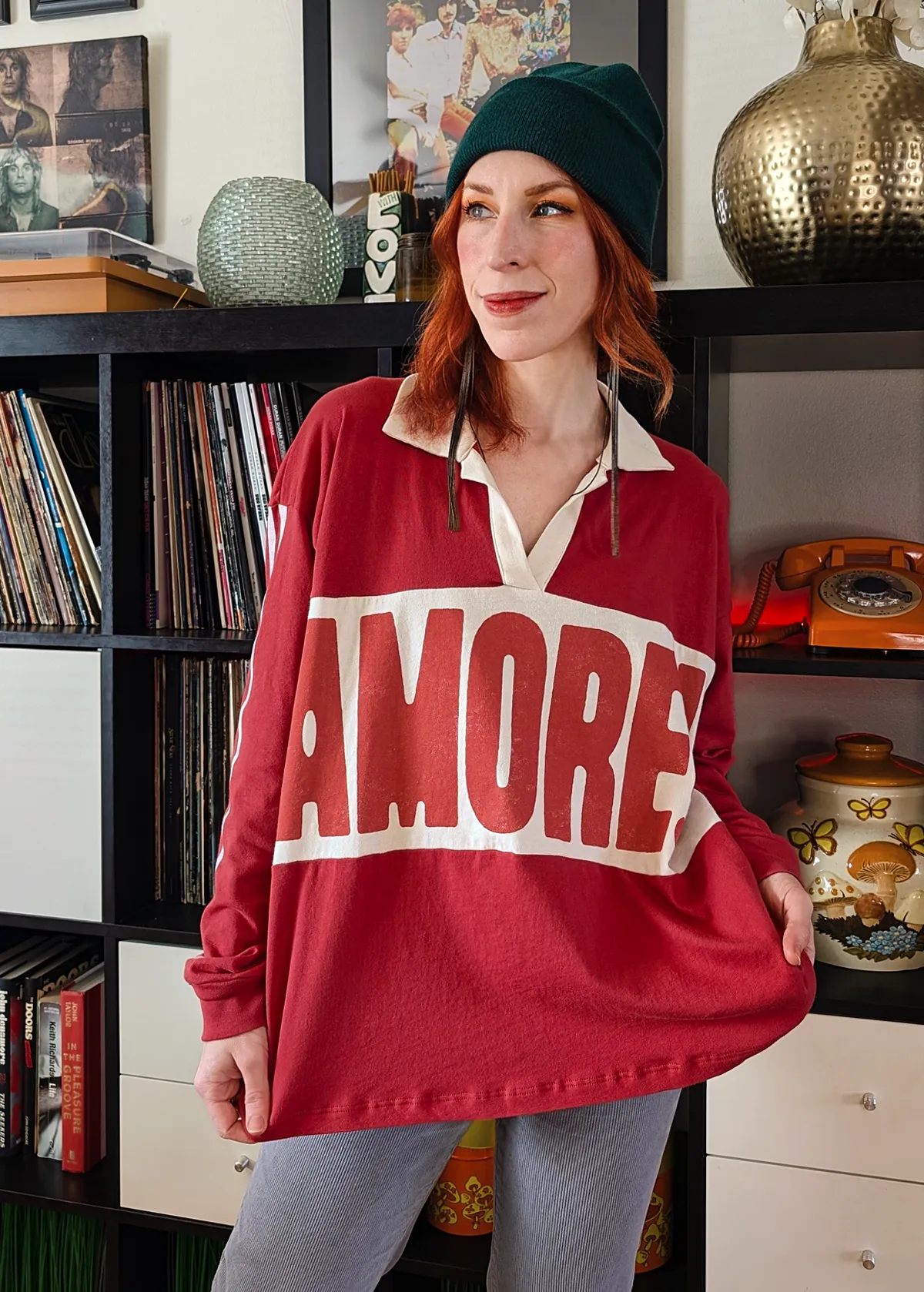 Amore! Rugby Long Sleeve Polo Tee