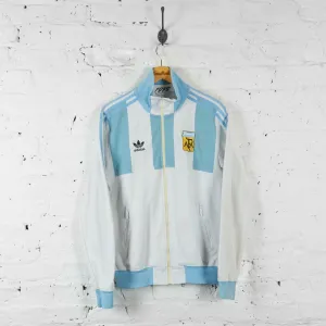 Argentina Football Adidas Tracksuit Top Jacket - White - M