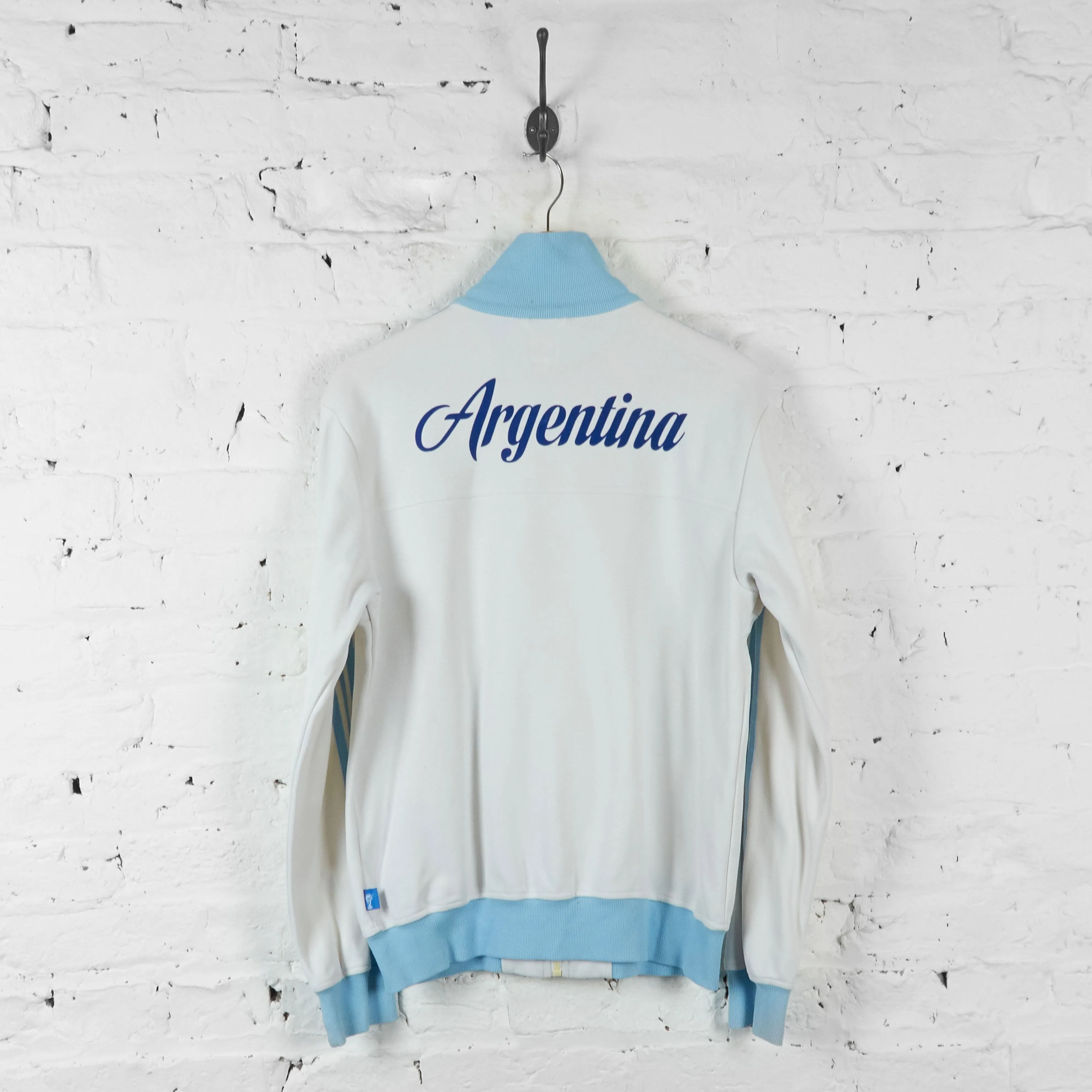 Argentina Football Adidas Tracksuit Top Jacket - White - M