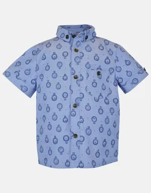 Arlo: Clock print short sleeve shirt