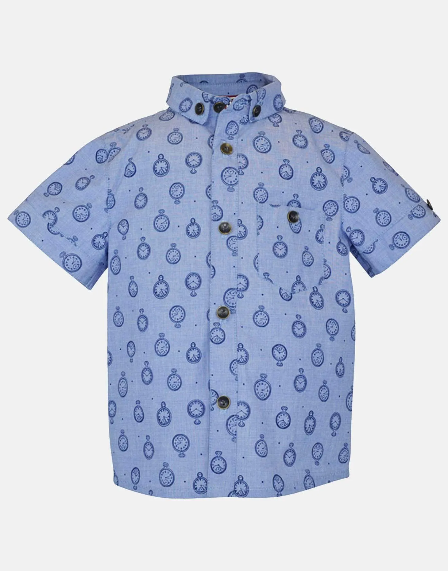 Arlo: Clock print short sleeve shirt