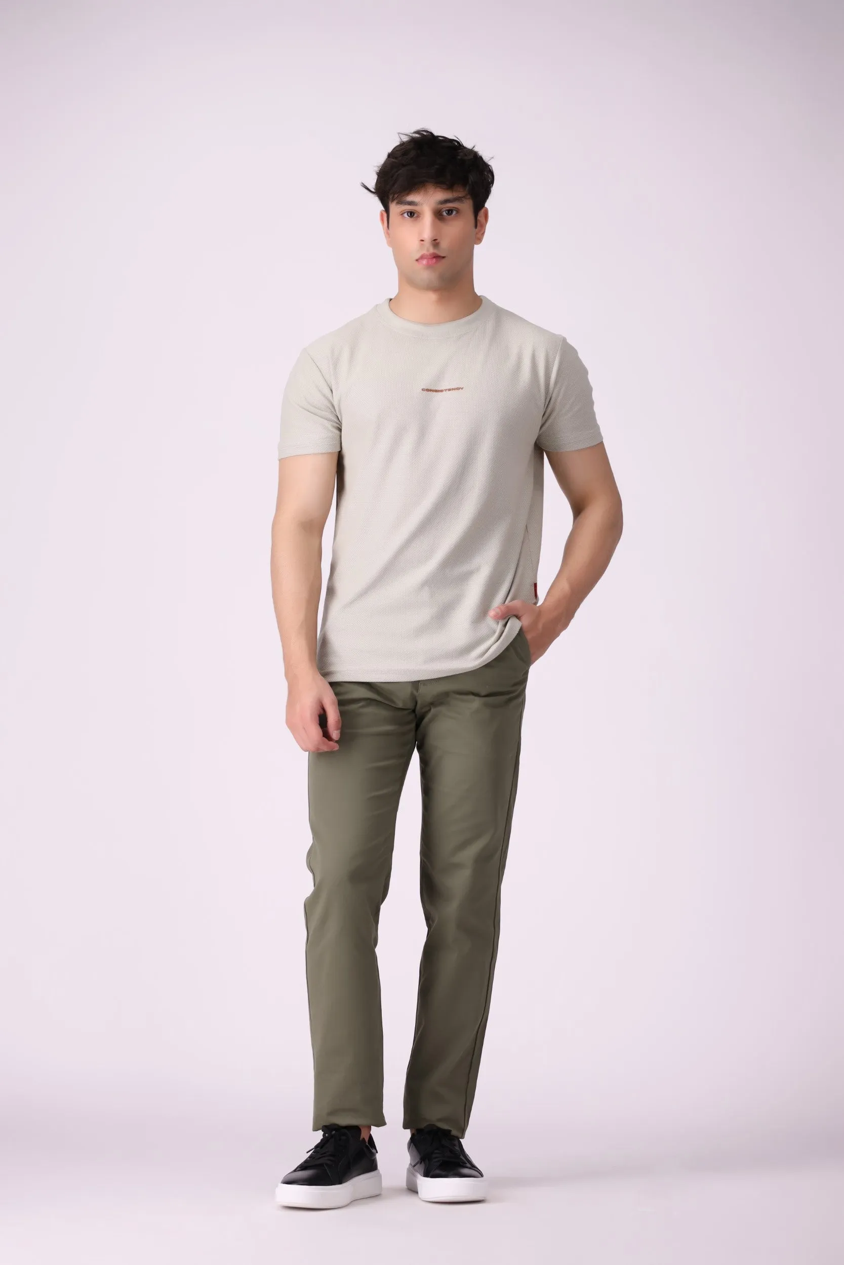 Ash-Grey Cotton Pop T-Shirt
