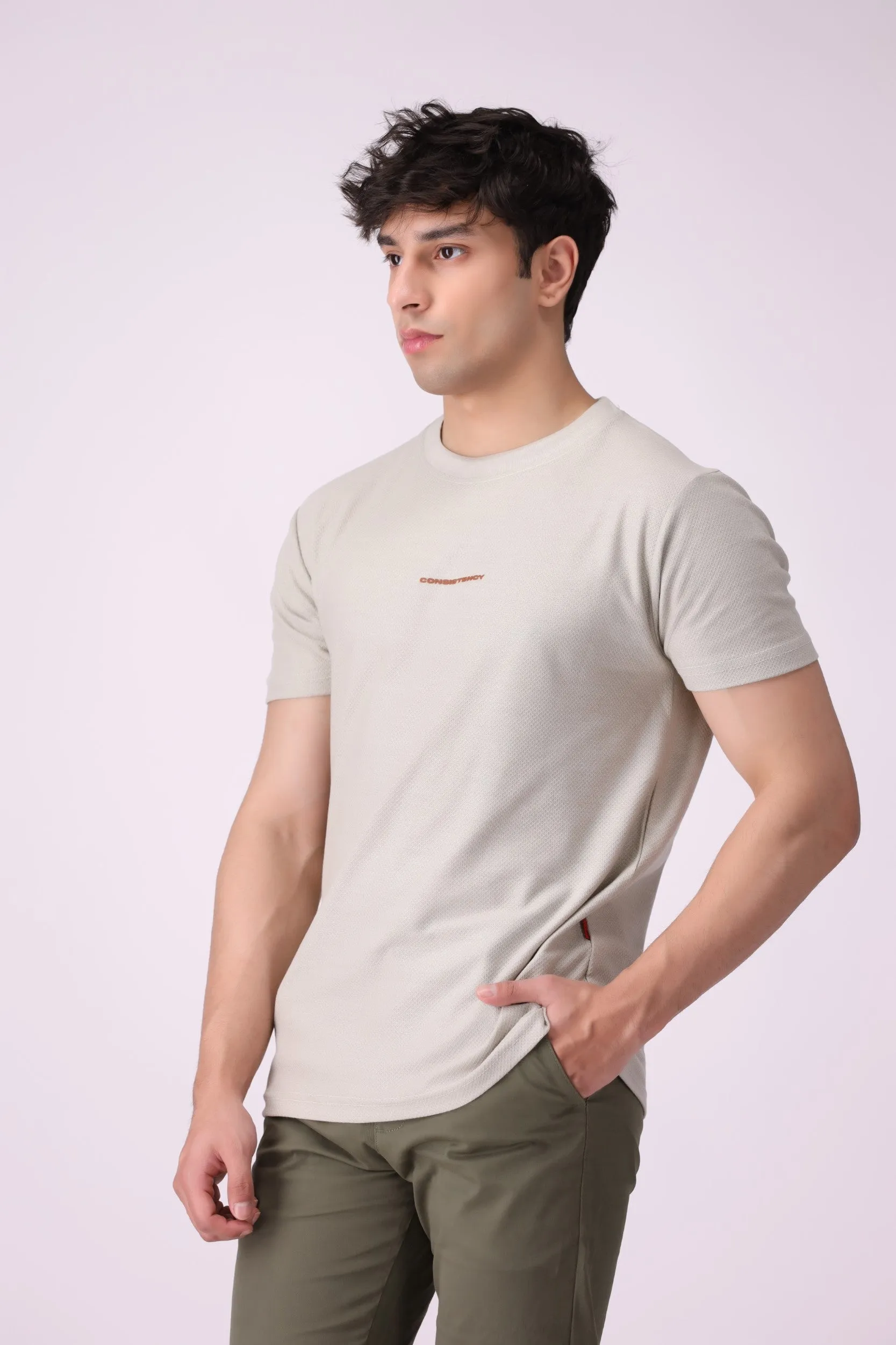 Ash-Grey Cotton Pop T-Shirt
