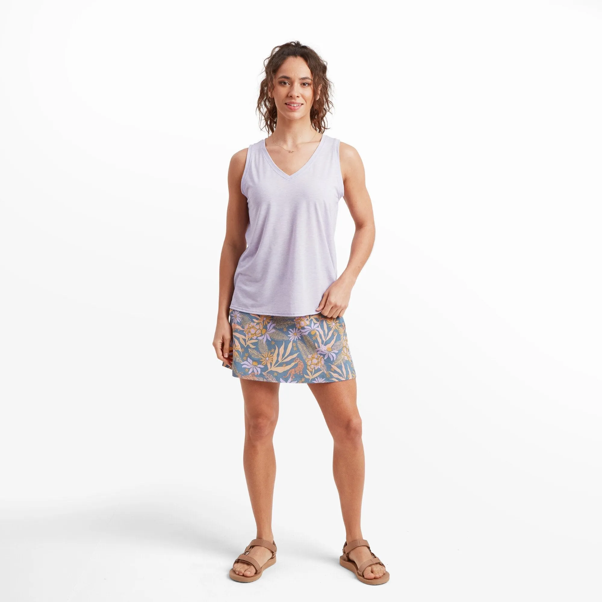 Asha V-Neck Tank Top - Lavender