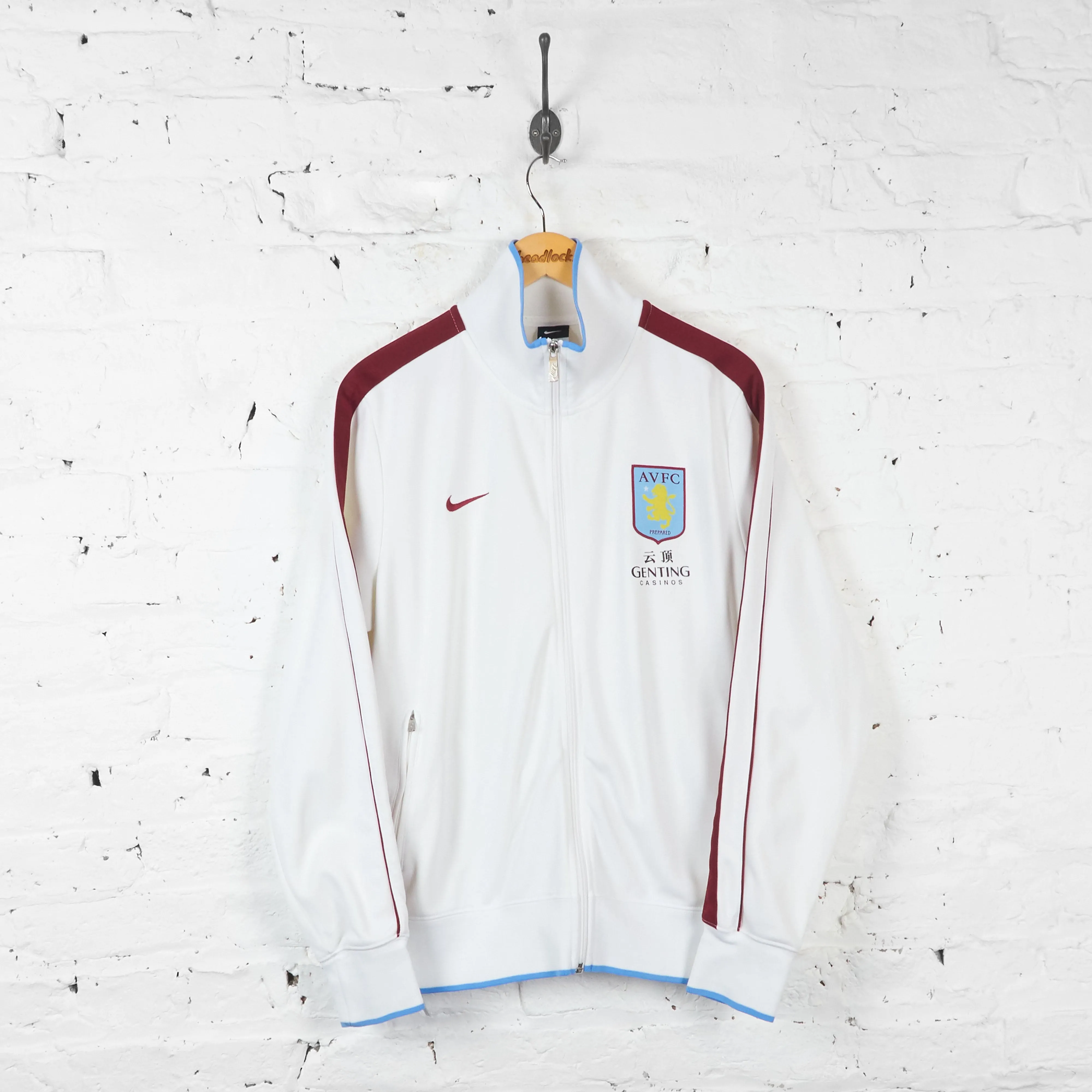 Aston Villa Nike Tracksuit Top Jacket - White - L