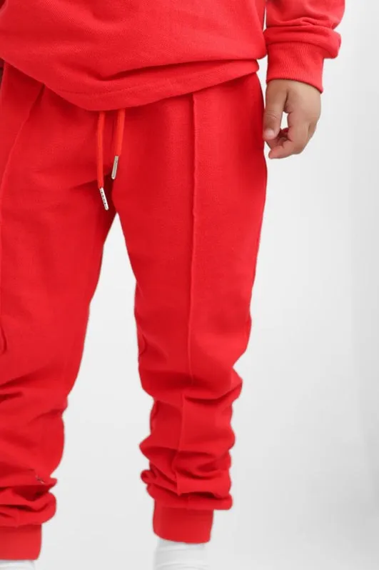 AW24 Harris Kids - Jaxon Red Boys Zip Through Tracksuit Set