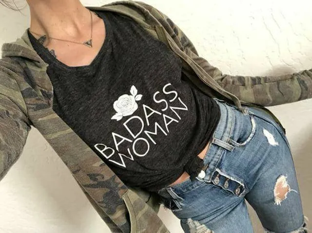 Badass Woman, Rose - Muscle Tank