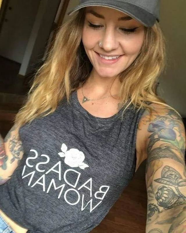 Badass Woman, Rose - Muscle Tank