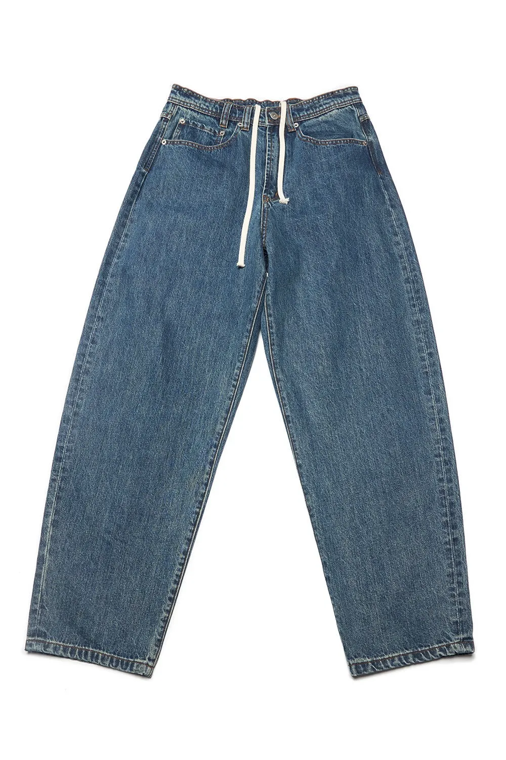 Banana-leg silhouette loose jeans | 2 color