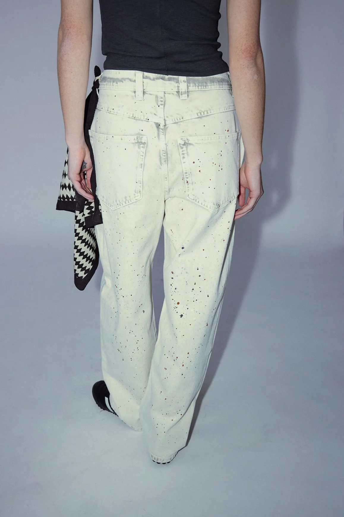 Banana-leg silhouette loose jeans | 2 color