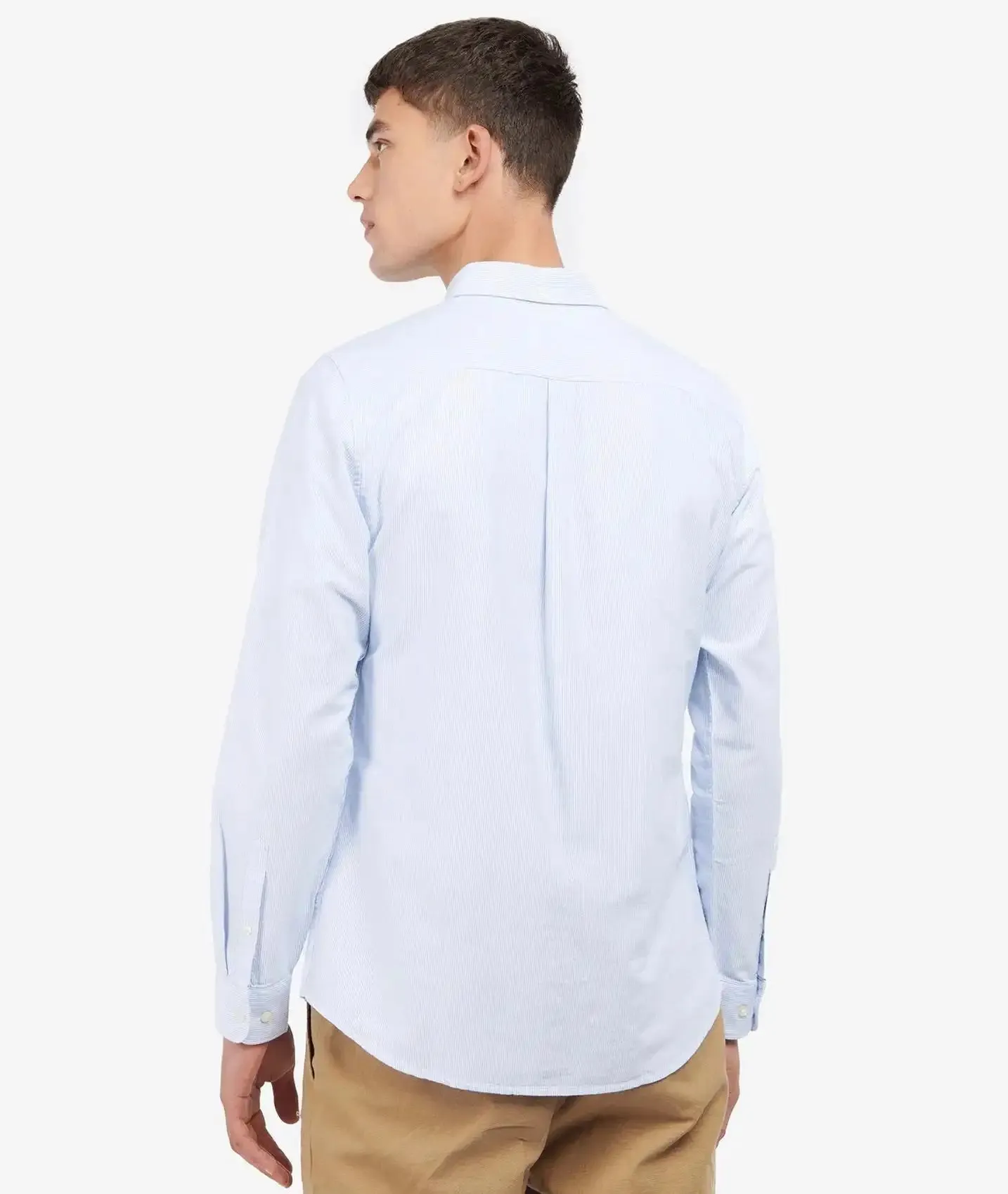 Barbour Mens Stripe Oxtown Shirt Sky Blue