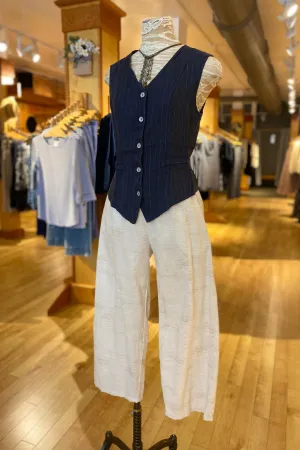 Barrel Crop Mini Stripe Pant