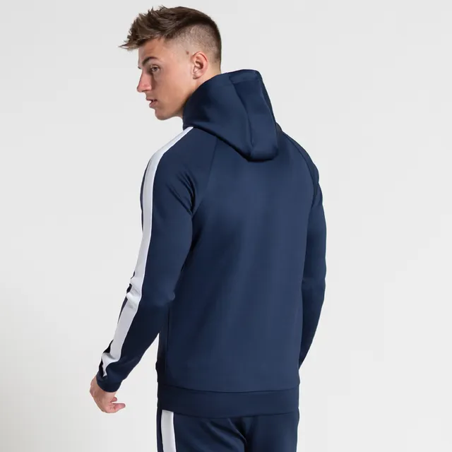 Bee Inspired Dalot Poly Full Zip Hoodie Navy