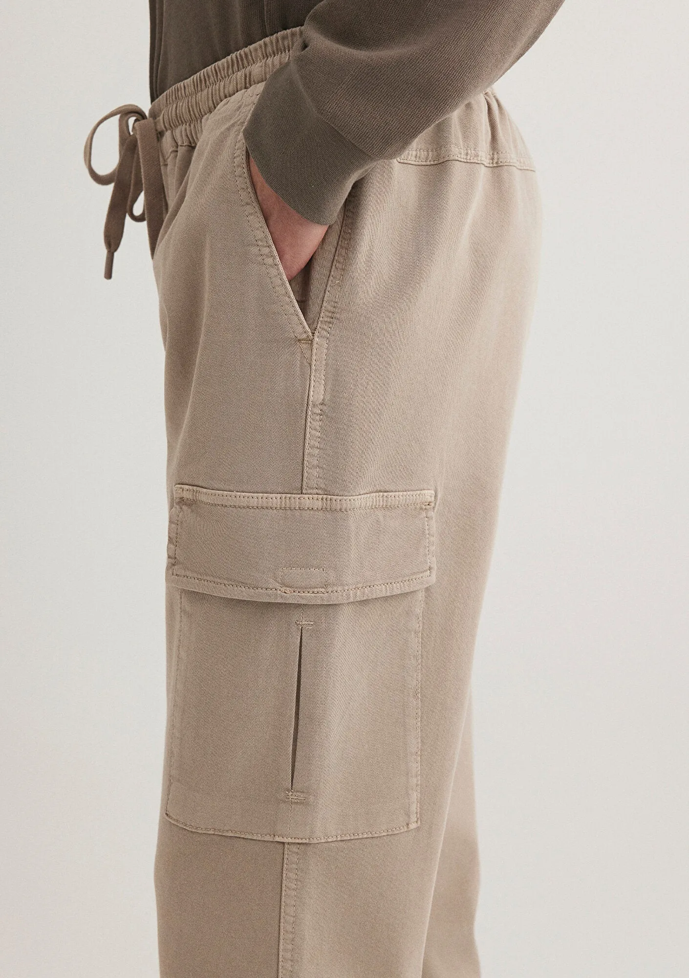 Beige Cargo Pants