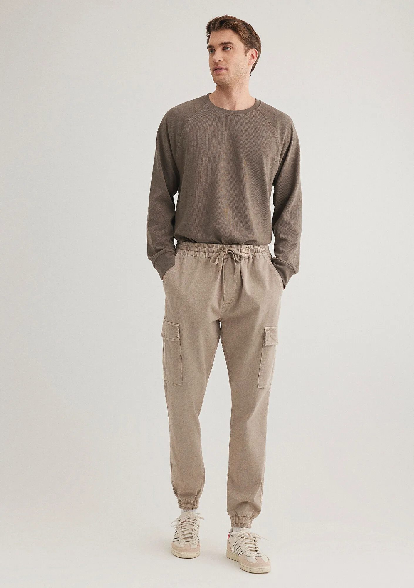 Beige Cargo Pants