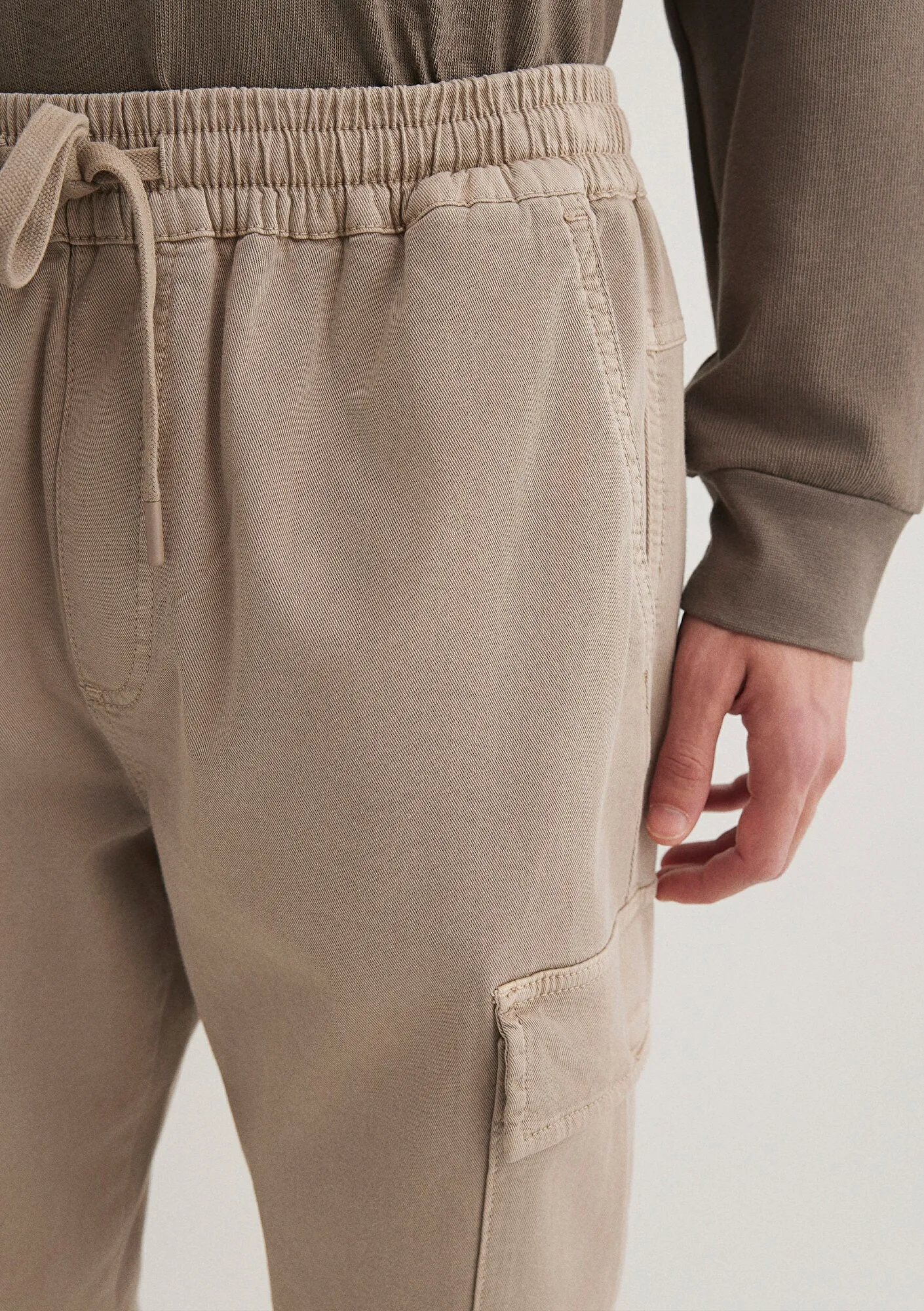 Beige Cargo Pants