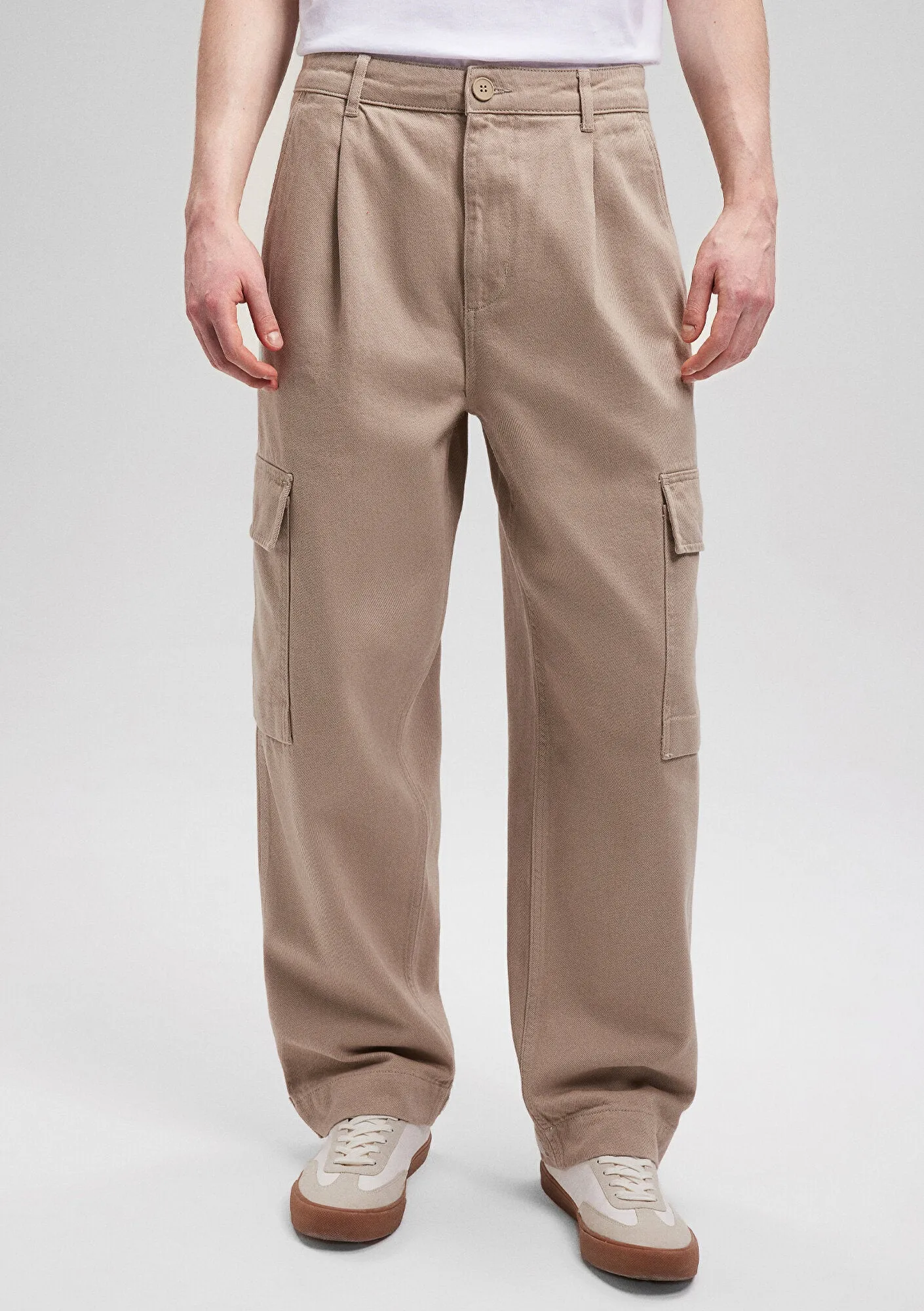 Beige Cargo Pants
