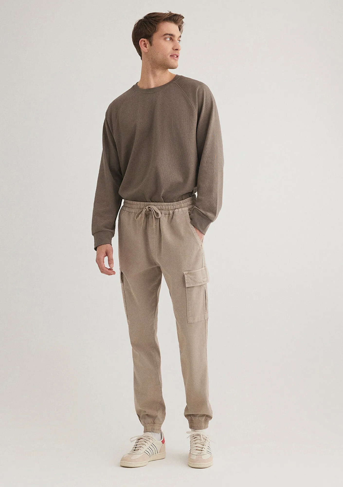 Beige Cargo Pants