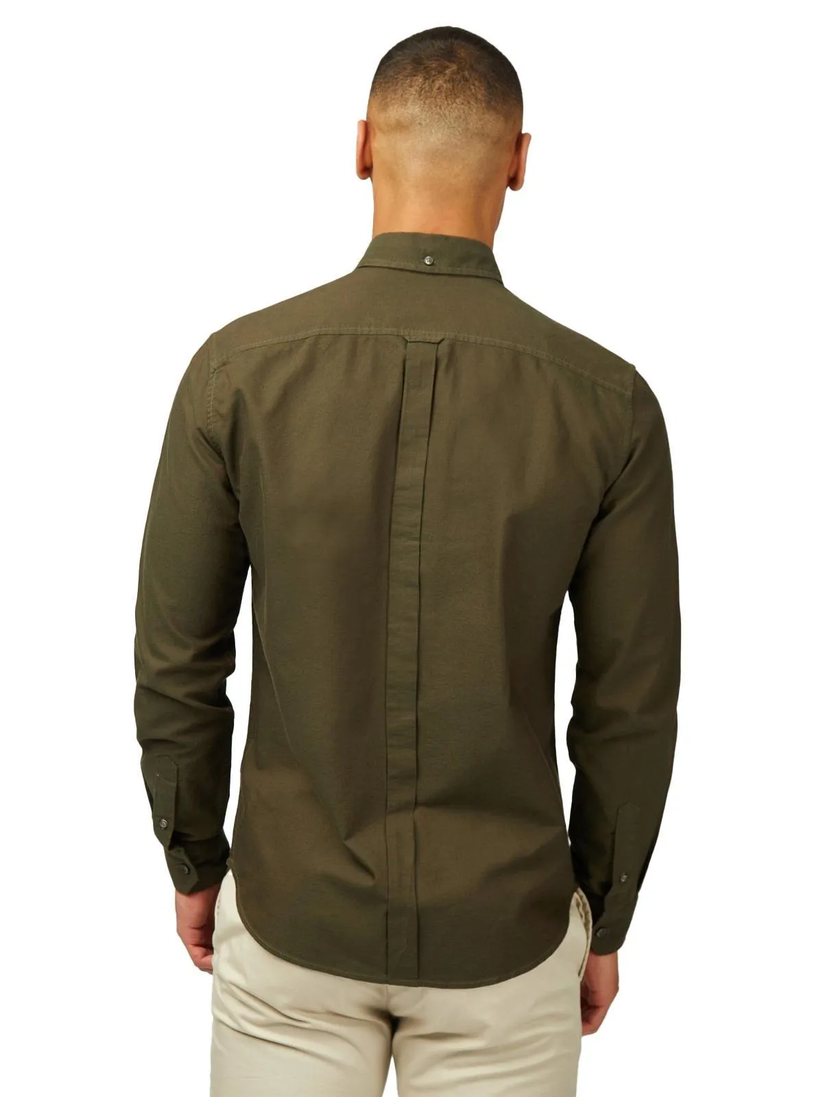 Ben Sherman Big Size Signatue Oxford Long Sleeve Shirt For Men in Camouflage, 2XL-5XL