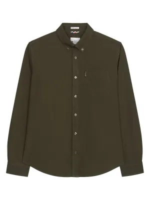 Ben Sherman Big Size Signatue Oxford Long Sleeve Shirt For Men in Camouflage, 2XL-5XL