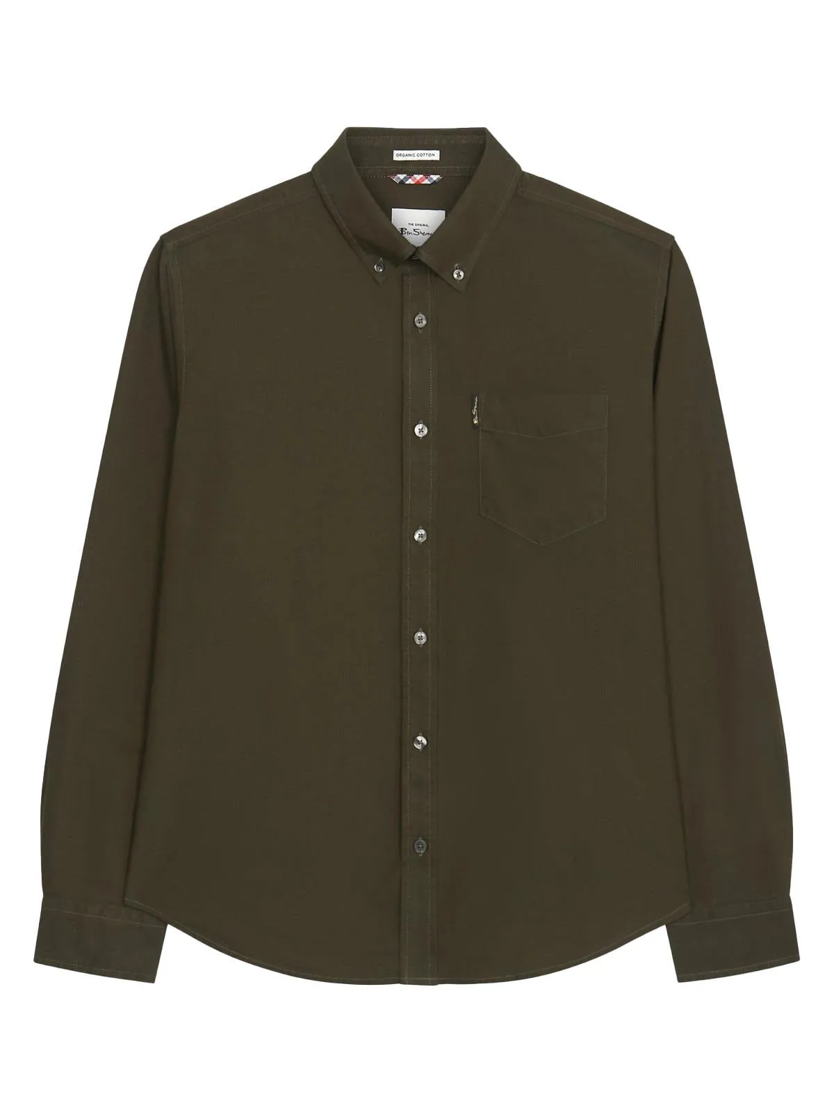 Ben Sherman Big Size Signatue Oxford Long Sleeve Shirt For Men in Camouflage, 2XL-5XL