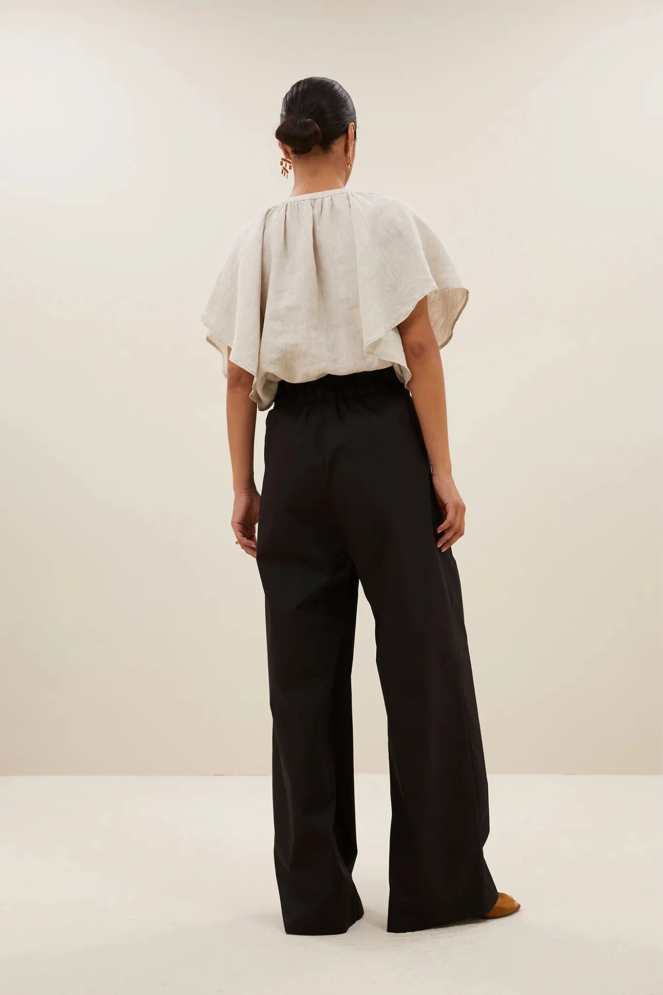 BENJI POPLIN PANTS - BLACK